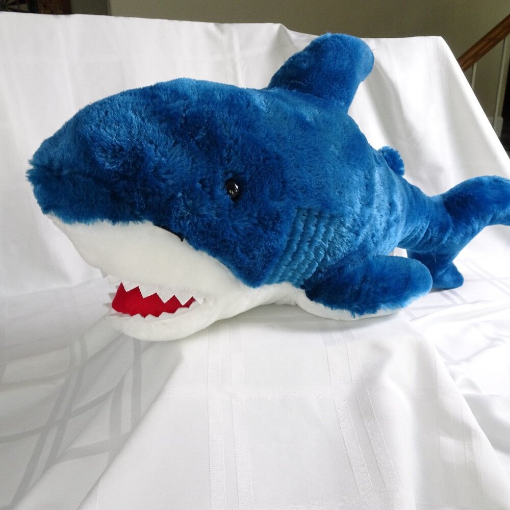Fiesta Toy Blue Shark Plush. 32" Long